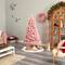 7ft. Pre-Lit Holiday Pink Cashmere Artificial Christmas Tree, White LED Lights